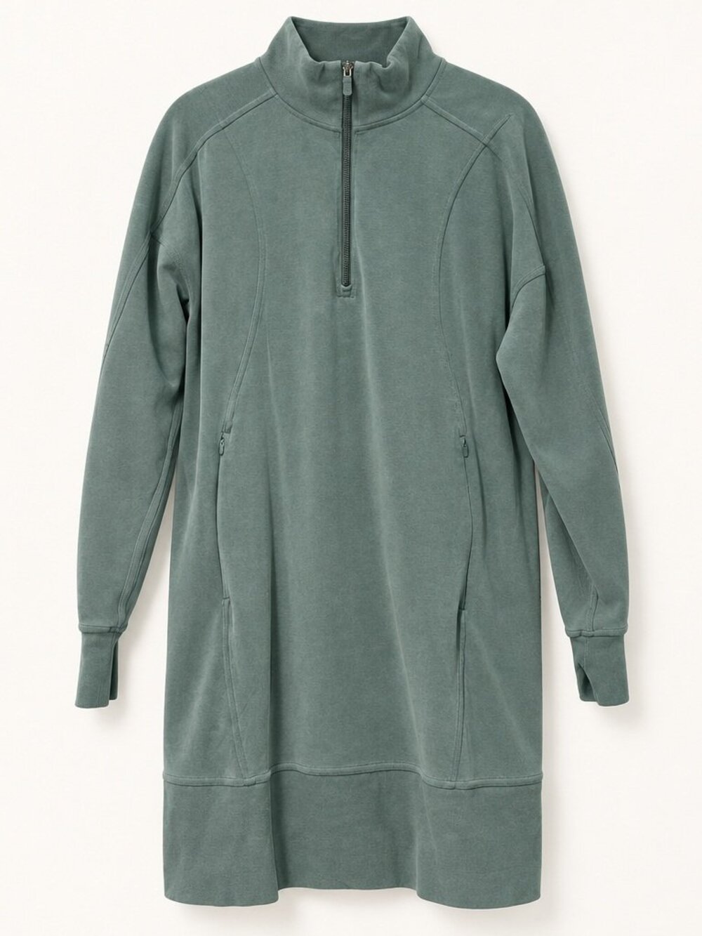Lululemon Sage Green Quarter Zip Tunic Size 10